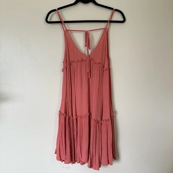 Wild Fable | Coral Tiered Flowy Dress | Size Small - Picture 9 of 10